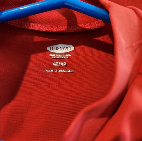 4t Red Old Navy "RIDE THE WAVES" rashguard swimshirt Vacation Spring Break beach - Picture 13 of 14